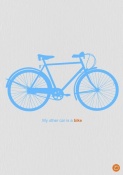 NAXART Studio - My Other Car Is A Bike ( Blue Poster)