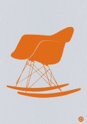 NAXART Studio - Orange Eames Rocking Chair