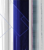 NAXART Studio - Abstract White And Dark Blue