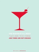 NAXART Studio - Martini Poster Red