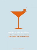 NAXART Studio - Martini Poster Orange