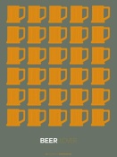 NAXART Studio - Yellow Beer Mugs Poster