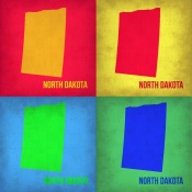NAXART Studio - North Dacota Pop Art Map 1