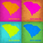 NAXART Studio - South Carolina Pop Art Map 1