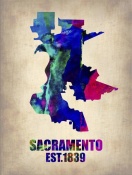NAXART Studio - Sacramento Watercolor Map