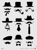 NAXART Studio - Hats and Mustaches Poster 1