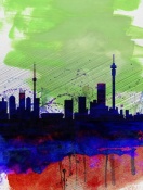 NAXART Studio - Johannesburg Watercolor Skyline