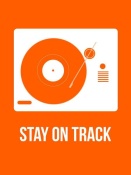 NAXART Studio - Stay On Track Orange Poster