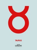 NAXART Studio - Taurus Zodiac Sign Red