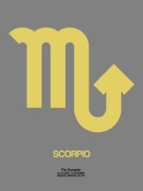 NAXART Studio - Scorpio Zodiac Sign Yellow on Grey