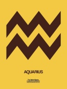 NAXART Studio - Aquarius Zodiac Sign Brown