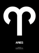 NAXART Studio - Aries Zodiac Sign White