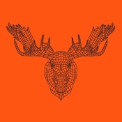 NAXART Studio - Moose Head Orange Mesh