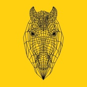 NAXART Studio - Horse Head Yellow Mesh