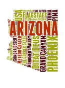 NAXART Studio - Arizona Word Cloud Map