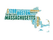 NAXART Studio - Massachusetts Word Cloud Map