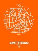 NAXART Studio - Amsterdam Street Map Orange