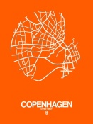 NAXART Studio - Copenhagen Street Map Orange