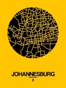 NAXART Studio - Johannesburg Street Map Yellow