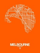 NAXART Studio - Melbourne Street Map Orange