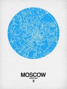 NAXART Studio - Moscow Street Map Blue