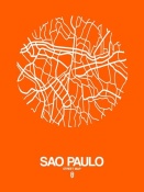NAXART Studio - Sao Paulo Street Map Orange