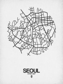 NAXART Studio - Seoul Street Map White