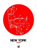 NAXART Studio - New York Red Subway Map