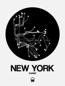 NAXART Studio - New York Black Subway Map
