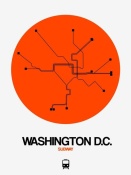 NAXART Studio - Washington D.C. Orange Subway Map