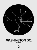 NAXART Studio - Washington D.C. Black Subway Map