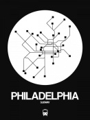 NAXART Studio - Philadelphia White Subway Map