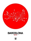 NAXART Studio - Barcelona Red Subway Map