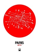 NAXART Studio - Paris Red Subway Map