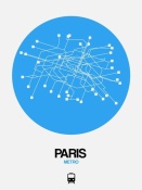 NAXART Studio - Paris Blue Subway Map