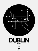 NAXART Studio - Dublin Black Subway Map