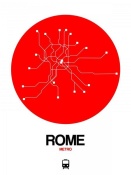 NAXART Studio - Rome Red Subway Map