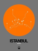 NAXART Studio - Istanbul Orange Subway Map