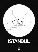 NAXART Studio - Istanbul White Subway Map