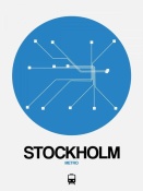 NAXART Studio - Stockholm Blue Subway Map