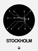 NAXART Studio - Stockholm Black Subway Map