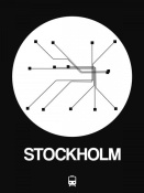 NAXART Studio - Stockholm White Subway Map