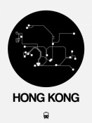 NAXART Studio - Hong Kong Black Subway Map