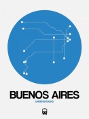 NAXART Studio - Buenos Aires Blue Subway Map