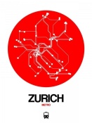 NAXART Studio - Zurich Red Subway Map