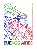 NAXART Studio - Buenos Aires Watercolor Street Map