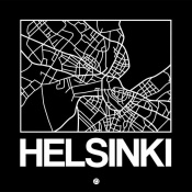 NAXART Studio - Black Map of Helsinki