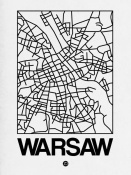 NAXART Studio - White Map of Warsaw