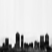 NAXART Studio - Atlanta City Black Skyline