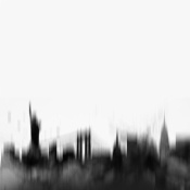 NAXART Studio - New York City Black Skyline